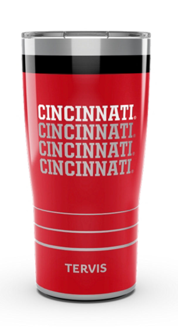 Cincinnati Bearcats Tervis stainless Steel With Hammer Lid - AtlanticCoastSports