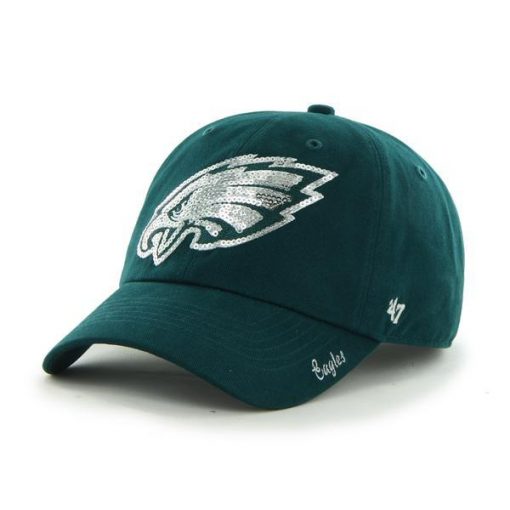 Philadelphia Eagles 47 Brand Womens Glitter Hook and loop Hat - AtlanticCoastSports