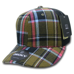 Decky Headwear 6018 in Plaid Patterns (Embroidered with Your Logo)