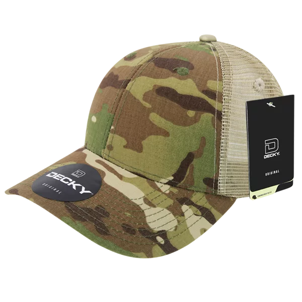 Decky Headwear 6306 in Camouflage and Tri-Colors (Embroidered with Your Logo)