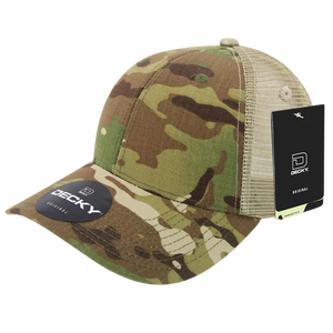 Decky Headwear 6306 in Camouflage and Tri-Colors (Embroidered with Your Logo)