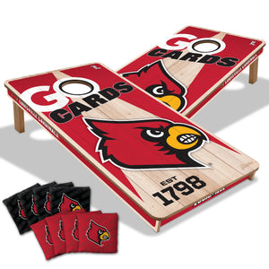 Louisville Cardinals All Wood Cornhole 2x4 by youthefan - AtlanticCoastSports
