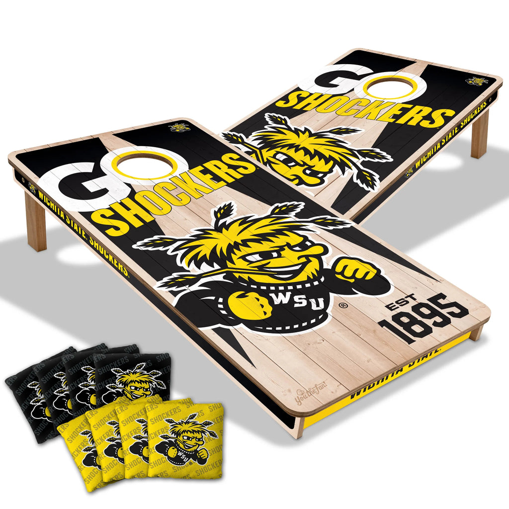 Wichita State Shockers All Wood Cornhole 2x4 by youthefan