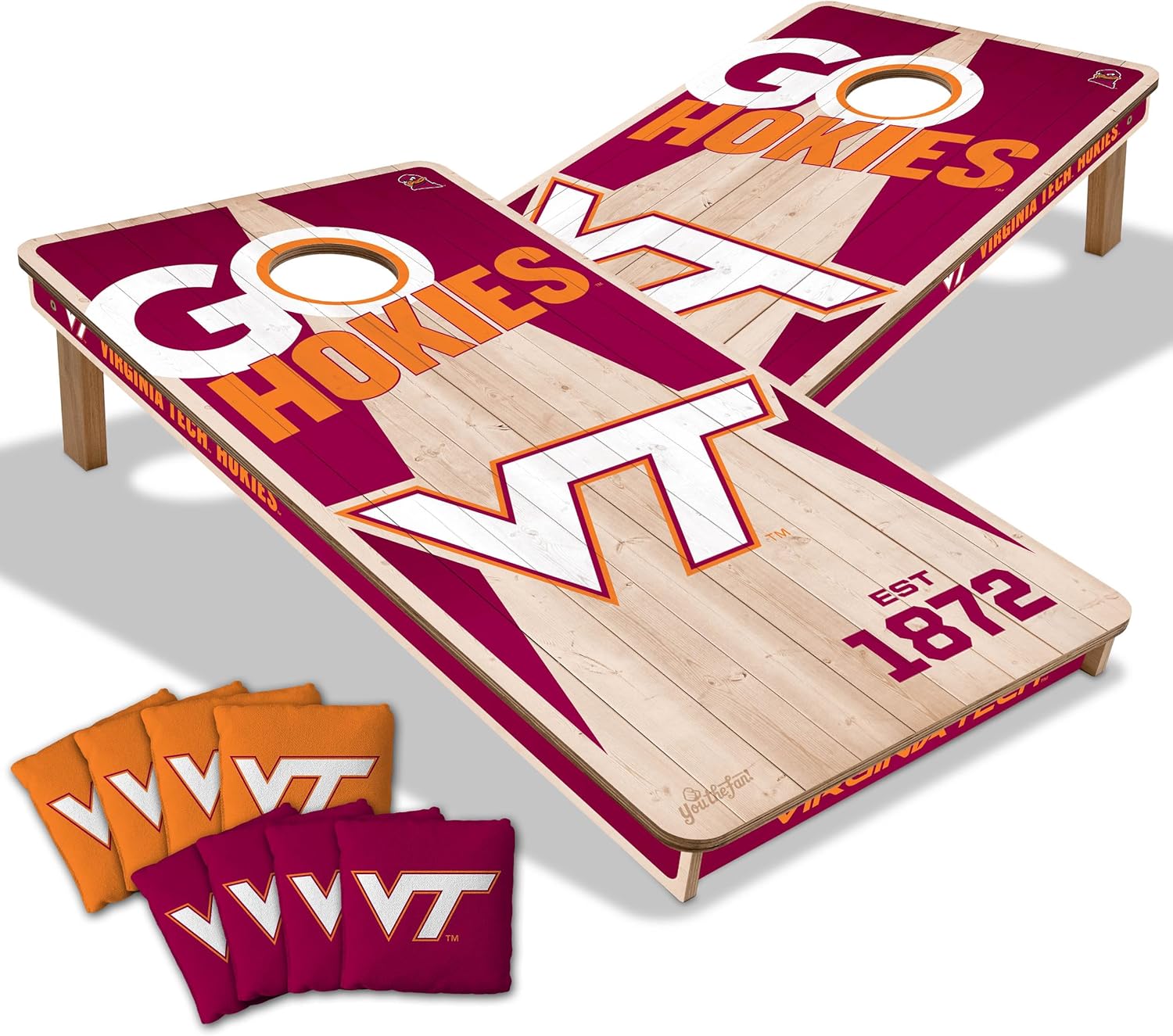 Virginia Tech Hokies All Wood Cornhole 2x4 by youthefan - AtlanticCoastSports
