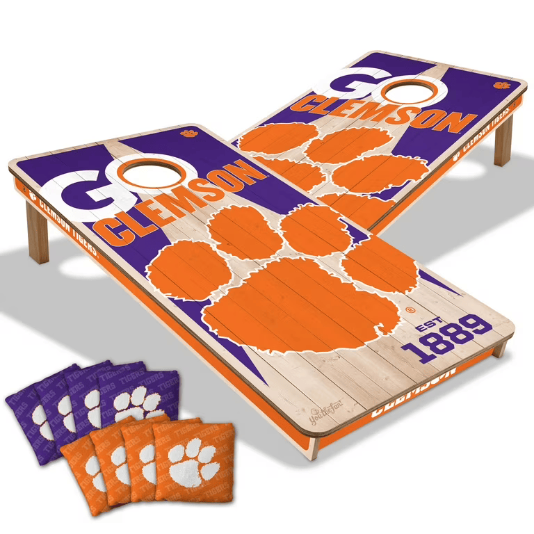 Clemson Tigers All Wood Cornhole 2x4 by youthefan