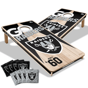 Las Vegas Raiders All Wood Cornhole 2x4 by youthefan