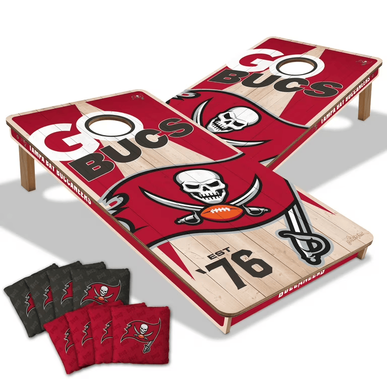 Tampa Bay Buccaneers All Wood Cornhole 2x4 by youthefan - AtlanticCoastSports