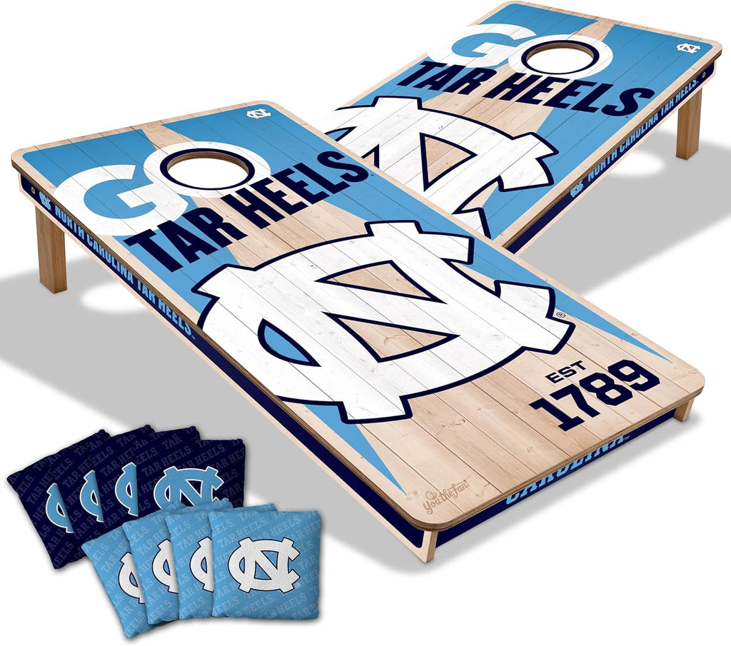 North Carolina Tarheels All Wood Cornhole 2x4 by youthefan - AtlanticCoastSports