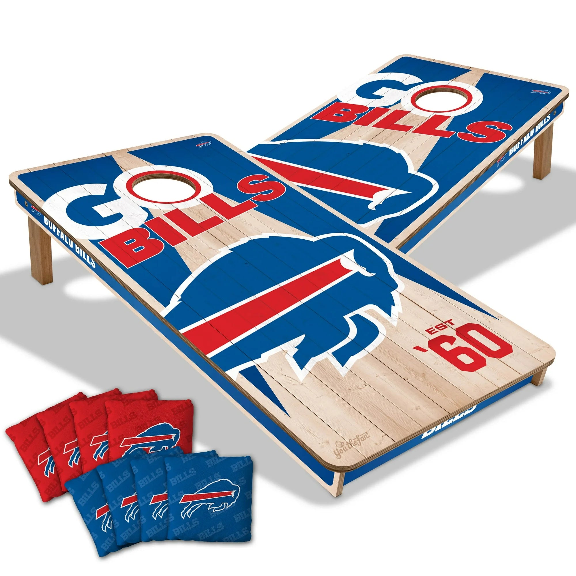 Buffalo Bills All Wood Cornhole 2x4 by youthefan - AtlanticCoastSports
