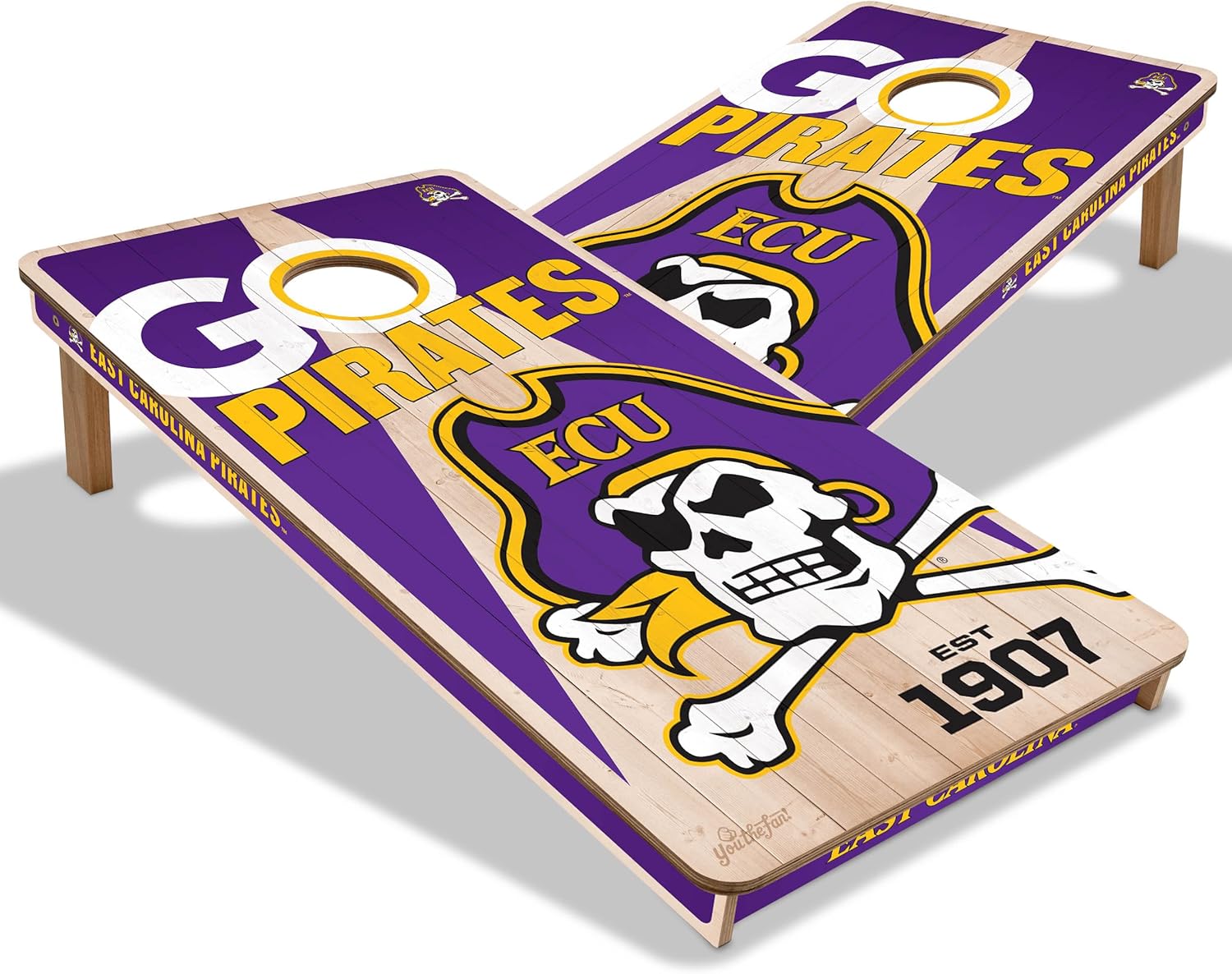 East Carolina Pirates All Wood Cornhole 2x4 by youthefan