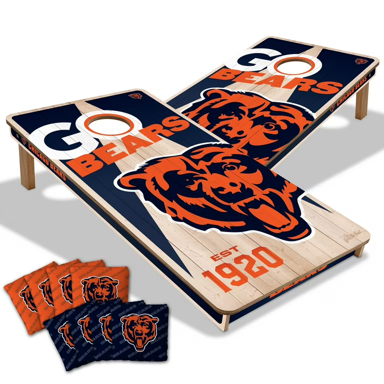 Chicago Bears All Wood Cornhole 2x4 by youthefan - AtlanticCoastSports