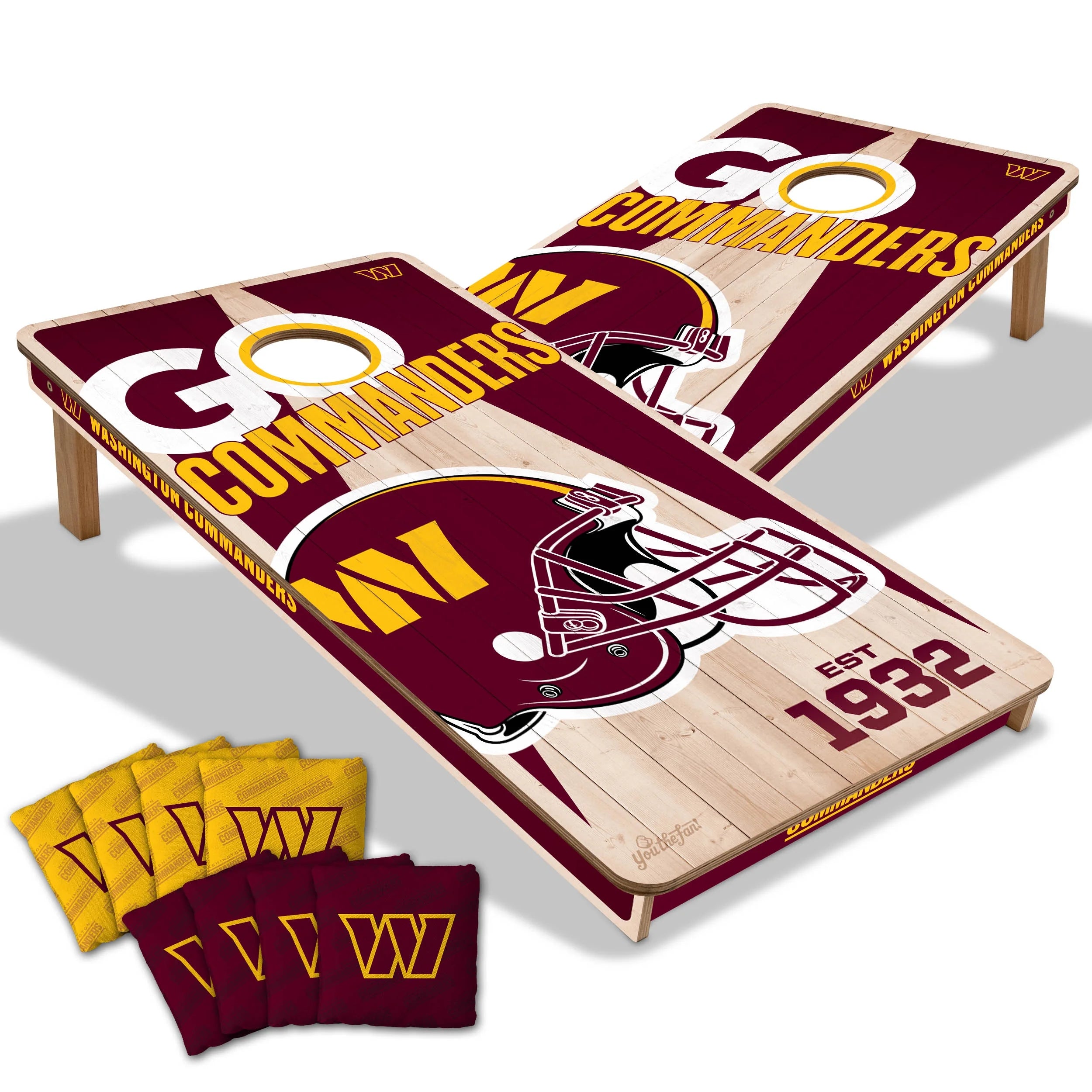 Washington Commanders All Wood Cornhole 2x4 by youthefan