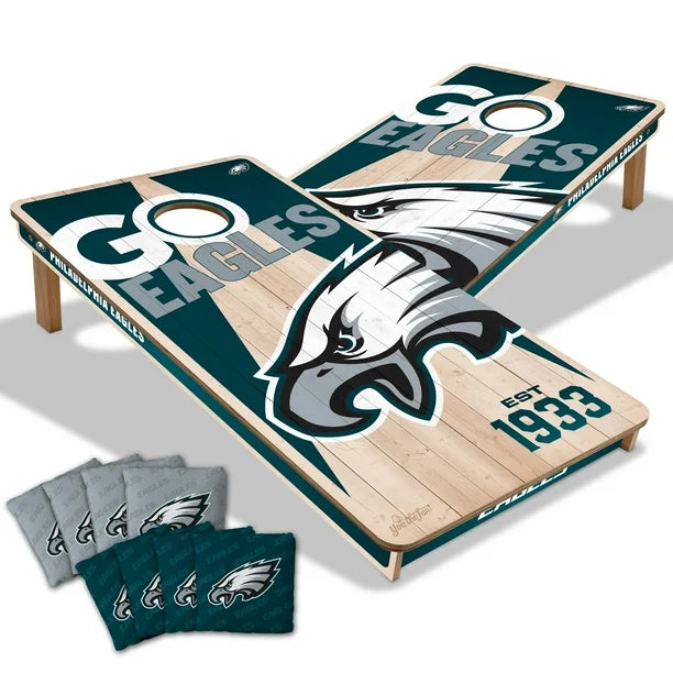Philadelphia Eagles All Wood Cornhole 2x4 by youthefan - AtlanticCoastSports