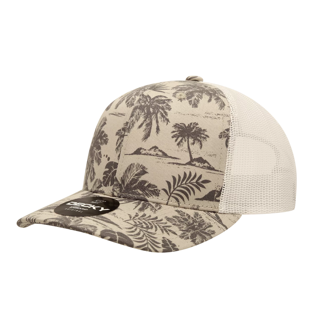 Decky Headwear 6037 in Tropical Print (Embroidered with Your Logo) - AtlanticCoastSports