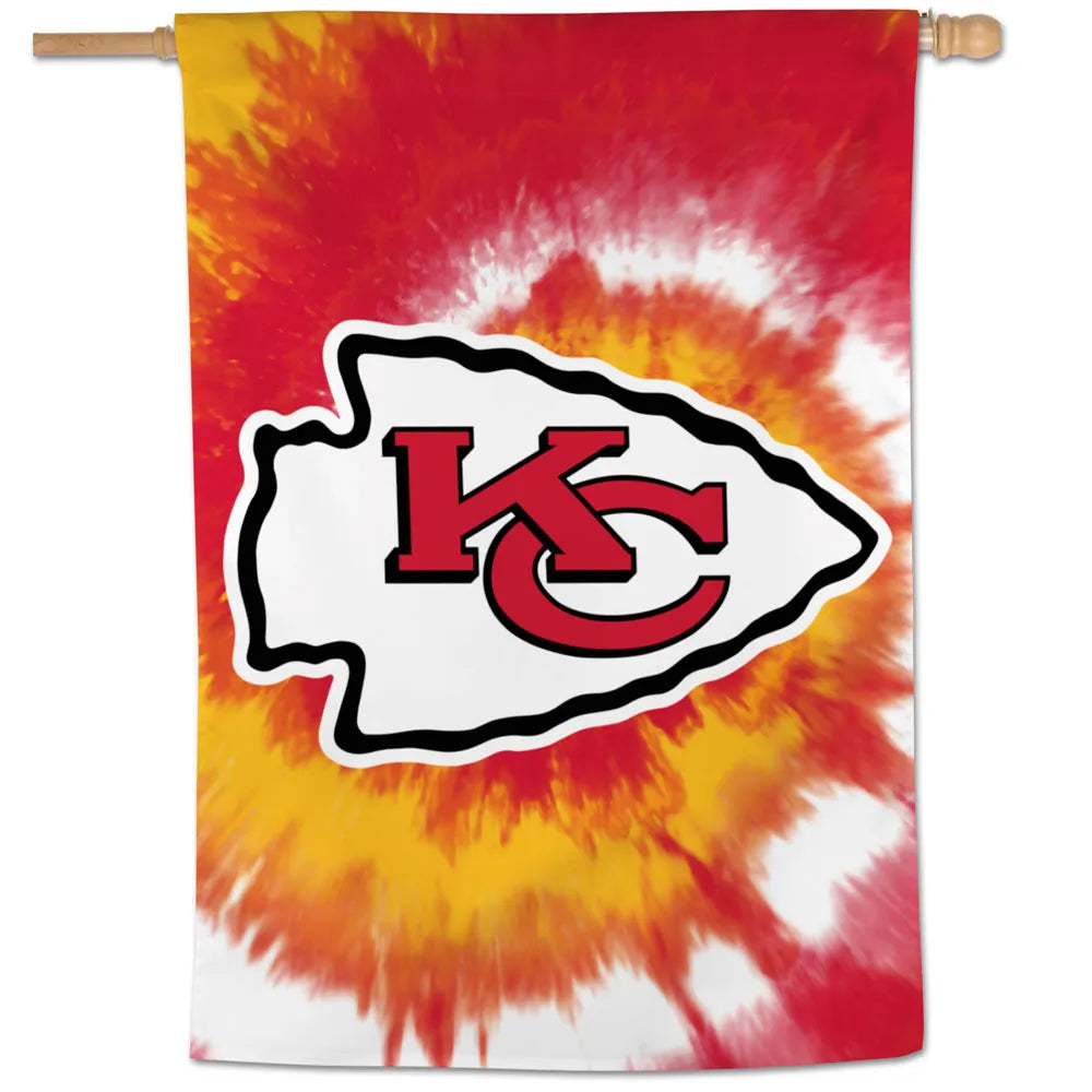 Kansas City Chiefs Tie Dye Vertical Flag 28" x 40"