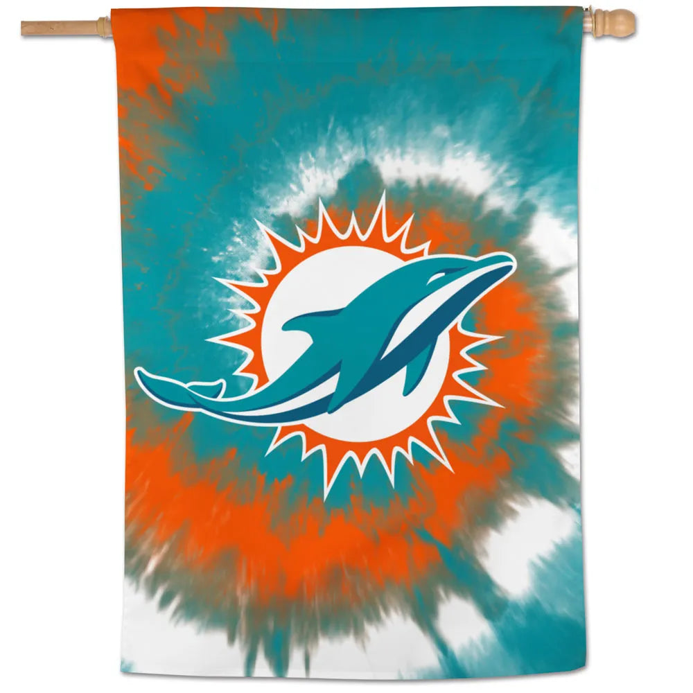 Miami Dolphins Tie Dye Vertical Flag 28" x 40"