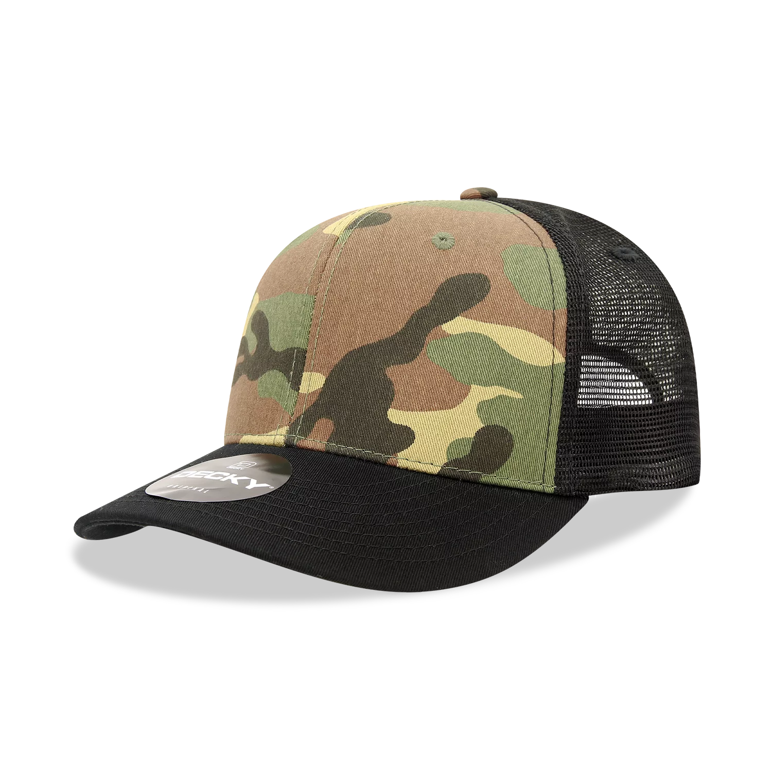 Decky Headwear 1054 in Camouflage Print and Tri-Colors