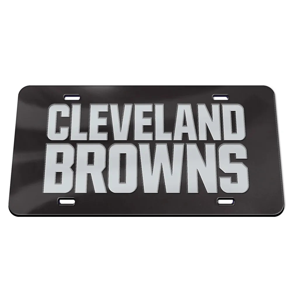 Cleveland Browns Chrome Acrylic Classic License Plates - AtlanticCoastSports