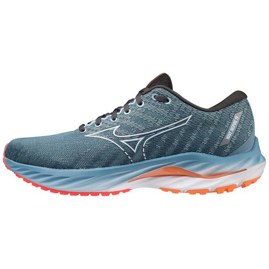 Mizuno Men's Wave Inspire 19 Running Shoe, Provincial Blue/White - AtlanticCoastSports