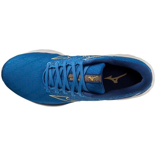 Mizuno Men's Wave Inspire 19 Running Shoe, Snorkel Blue/Pale Marigold - AtlanticCoastSports