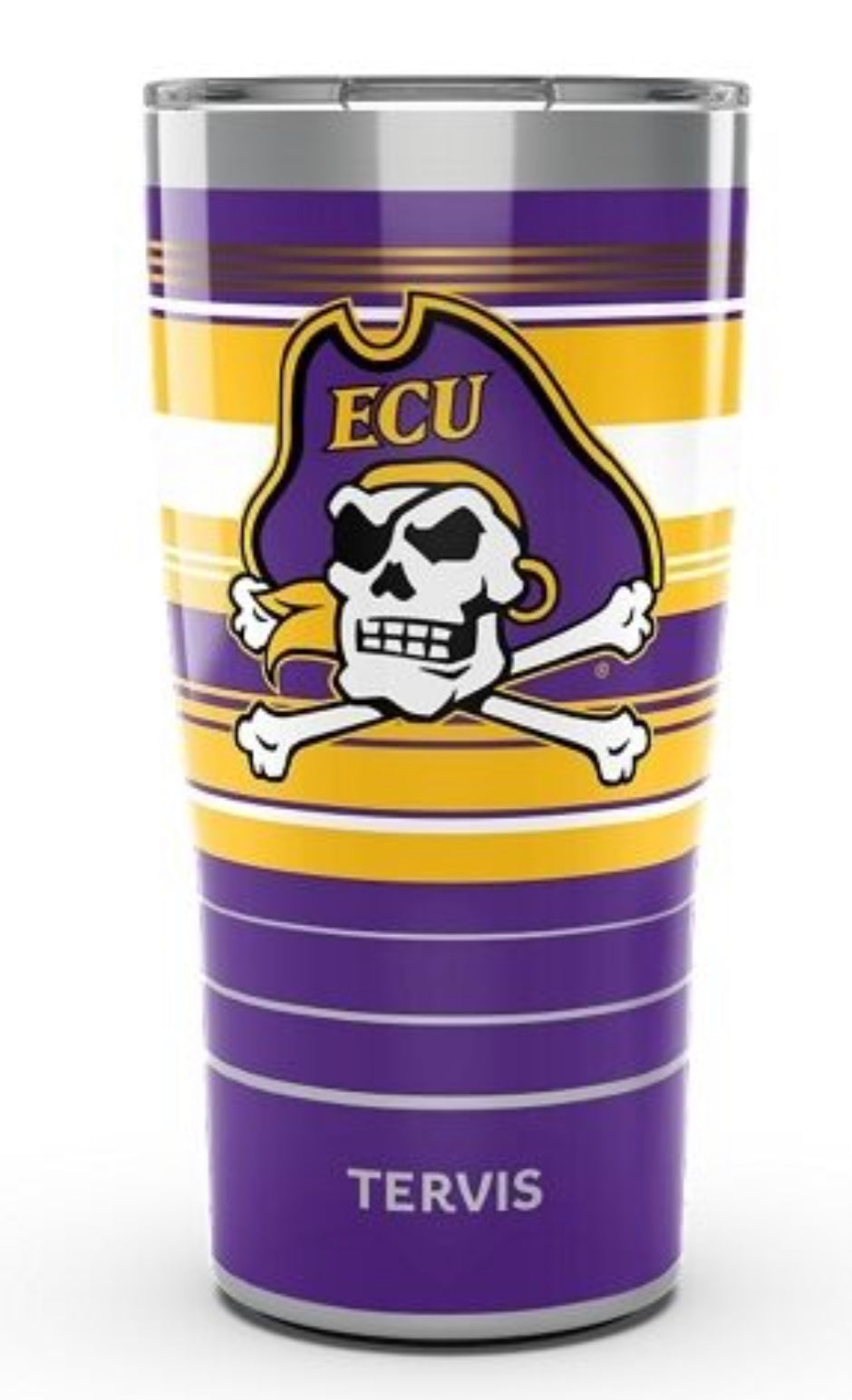 East Carolina pirates  Tervis Stainless Steel With Hammer Lid - AtlanticCoastSports
