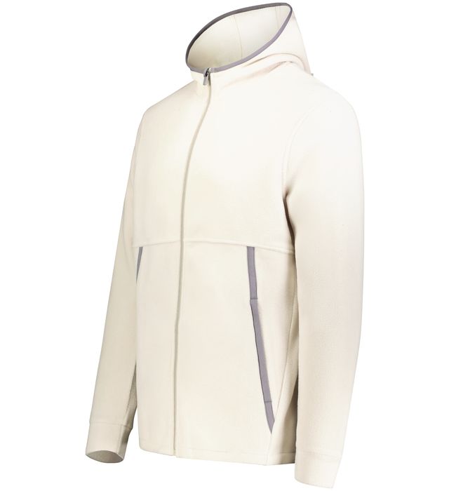 Augusta Eco Revive™ Polar Fleece Hooded Full-Zip Jacket 6858 Embroidered with Your Logo - AtlanticCoastSports