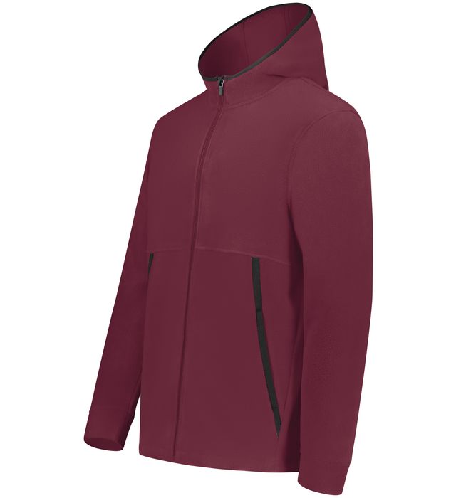 Augusta Eco Revive™ Polar Fleece Hooded Full-Zip Jacket 6858 Embroidered with Your Logo - AtlanticCoastSports