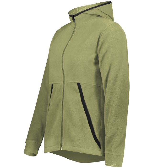 Augusta LADIES Eco Revive™ Polar Fleece Hooded Full-Zip Jacket 6860 Embroidered with your Logo - AtlanticCoastSports