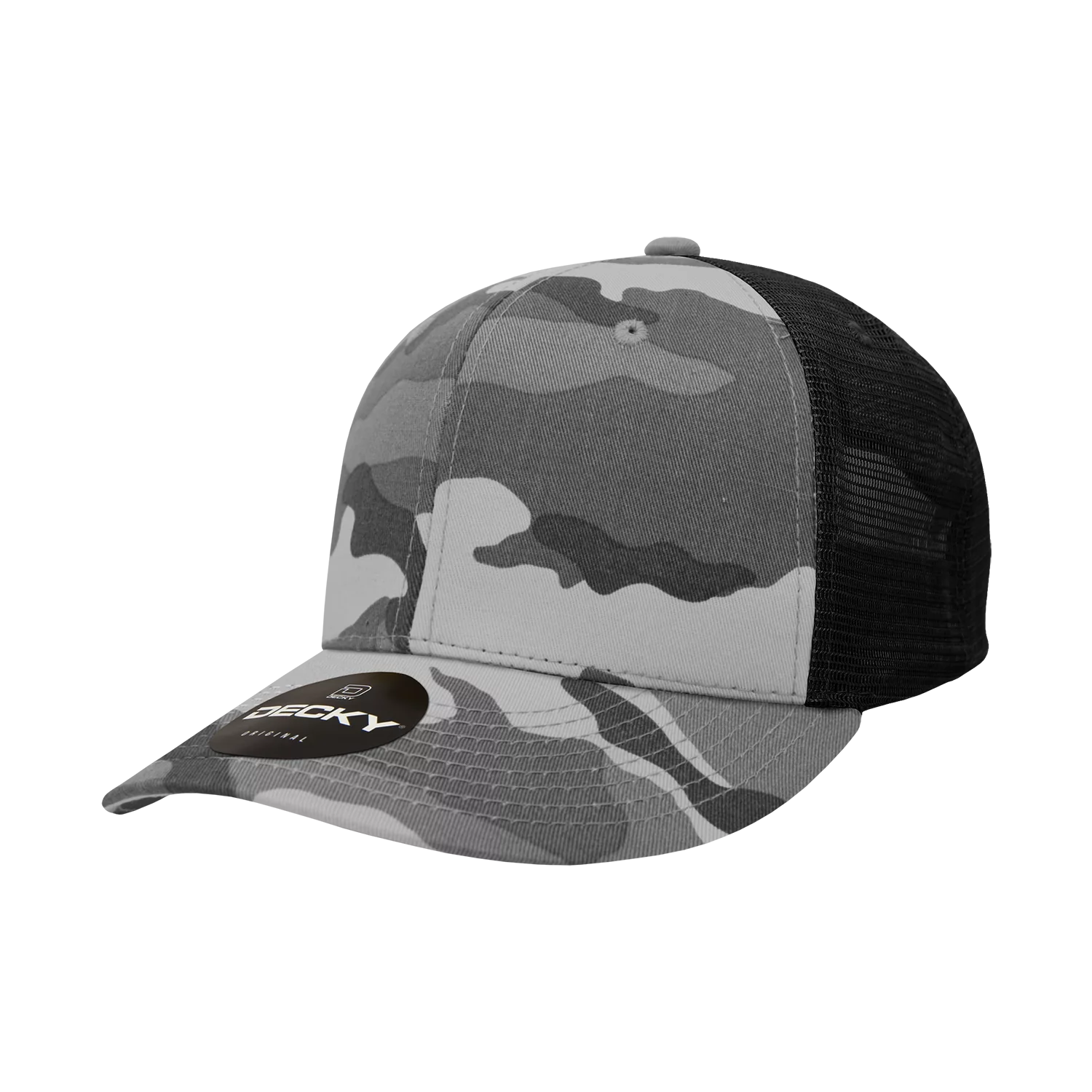 Decky Headwear 1054 in Camouflage Print and Tri-Colors