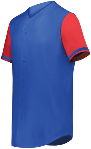 Cutter+ Full Button Baseball Jersey (Dark colors, Printed with your logo) - AtlanticCoastSports