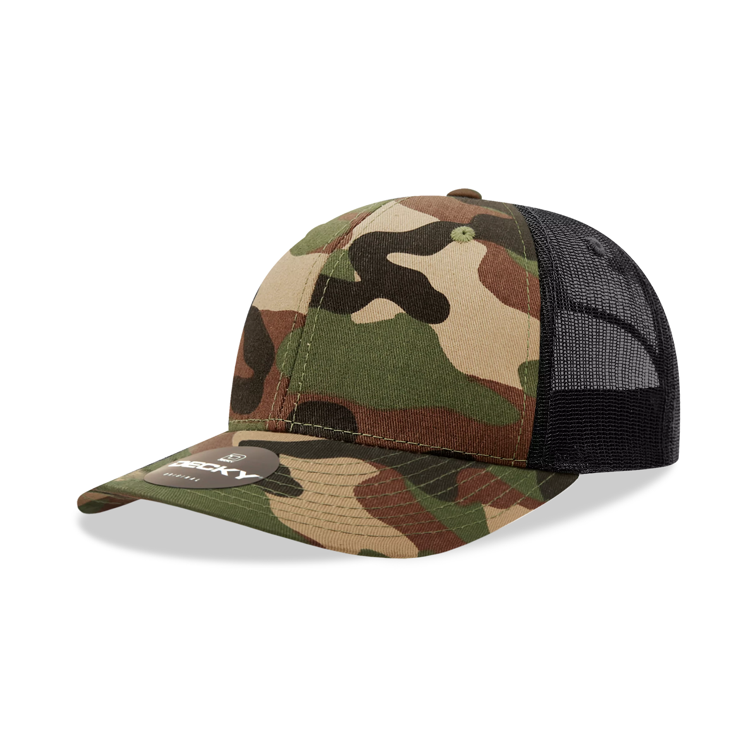 Decky Headwear 1054 in Camouflage Print and Tri-Colors