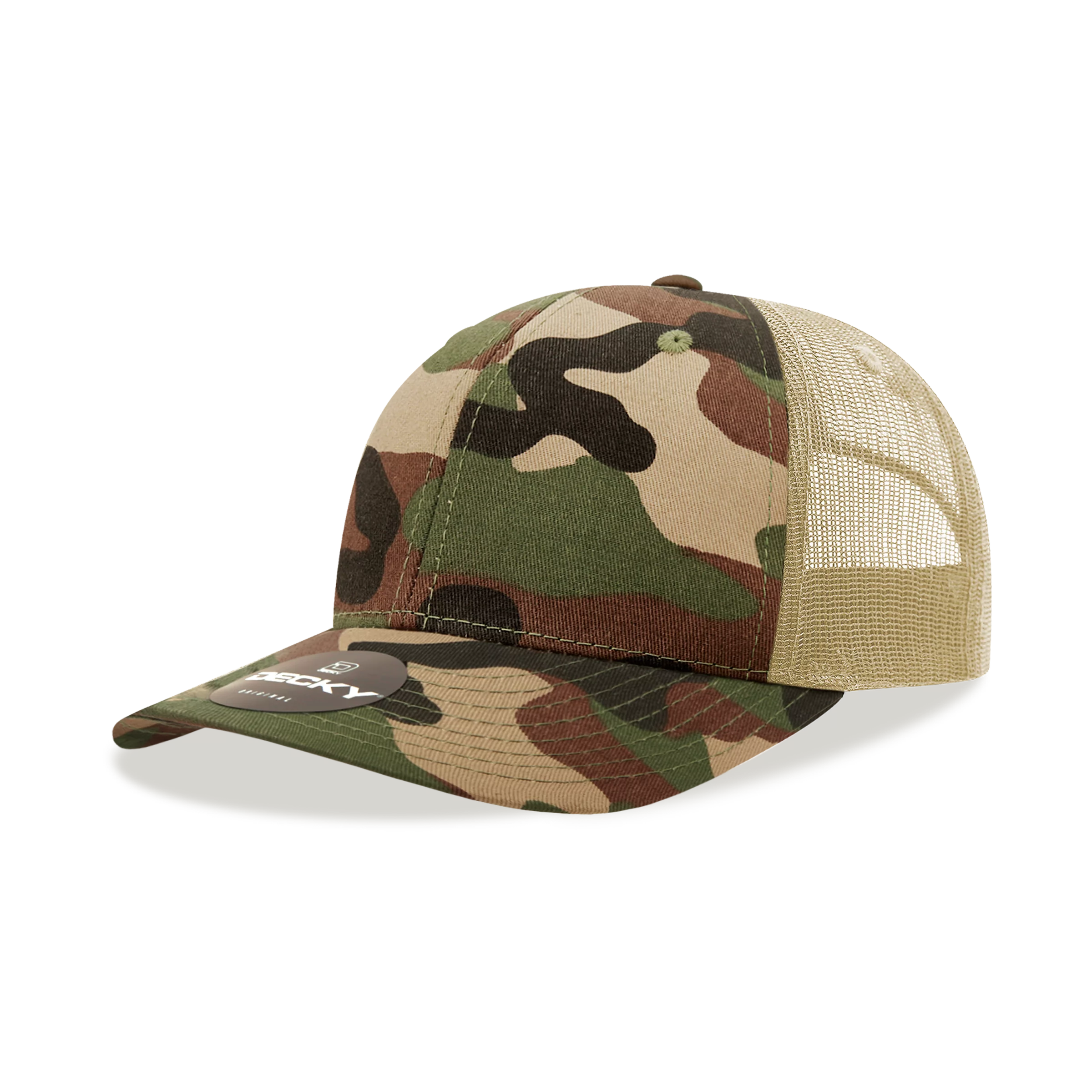 Decky Headwear 1054 in Camouflage Print and Tri-Colors