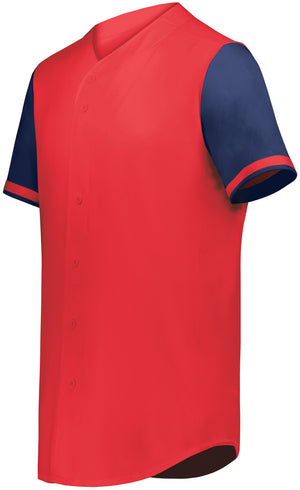 Cutter+ Full Button Baseball Jersey (Dark colors, Printed with your logo) - AtlanticCoastSports