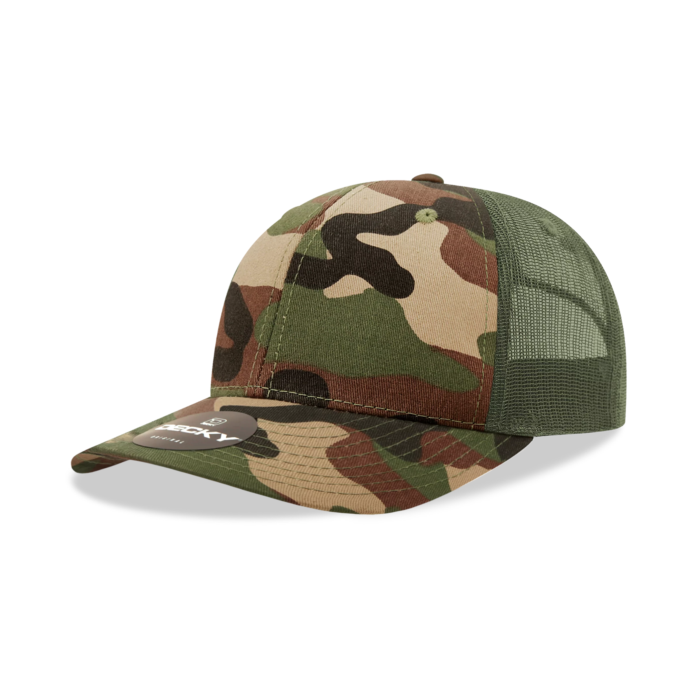 Decky Headwear 1054 in Camouflage Print and Tri-Colors