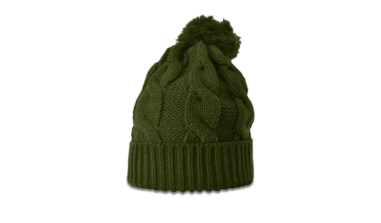 141 | CHUNK TWIST KNIT BEANIE W/ CUFF & POM - AtlanticCoastSports