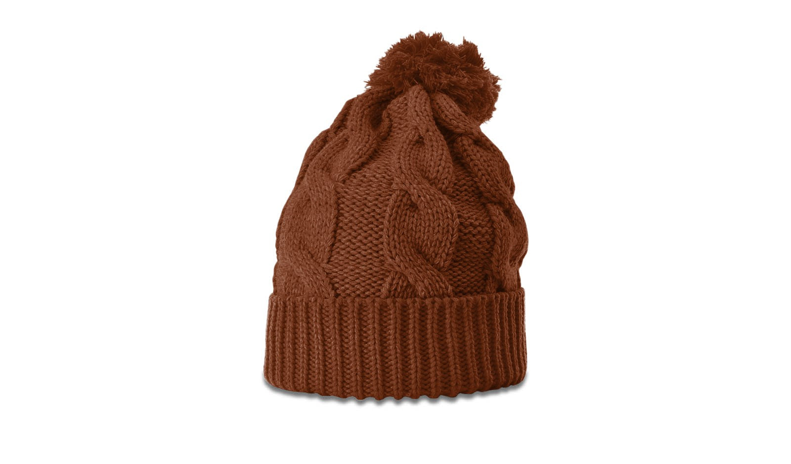 141 | CHUNK TWIST KNIT BEANIE W/ CUFF & POM - AtlanticCoastSports