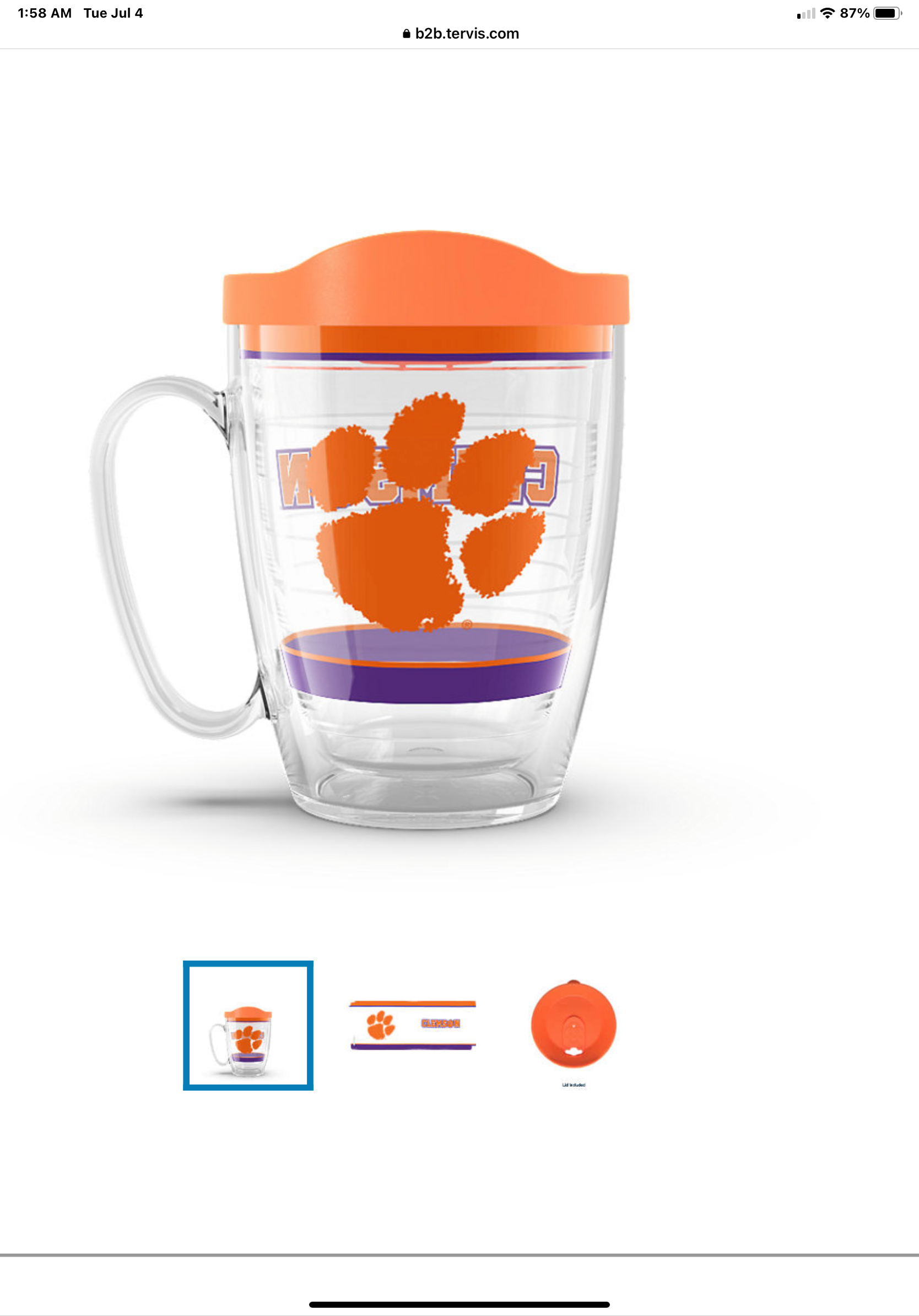 Clemson Tigers University Tervis Tumbler - AtlanticCoastSports