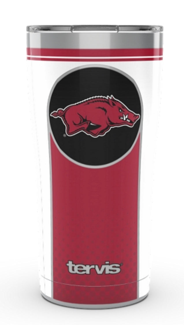 Arkansas Razorbacks Tervis Stainless Steel With Hammer Lid - AtlanticCoastSports