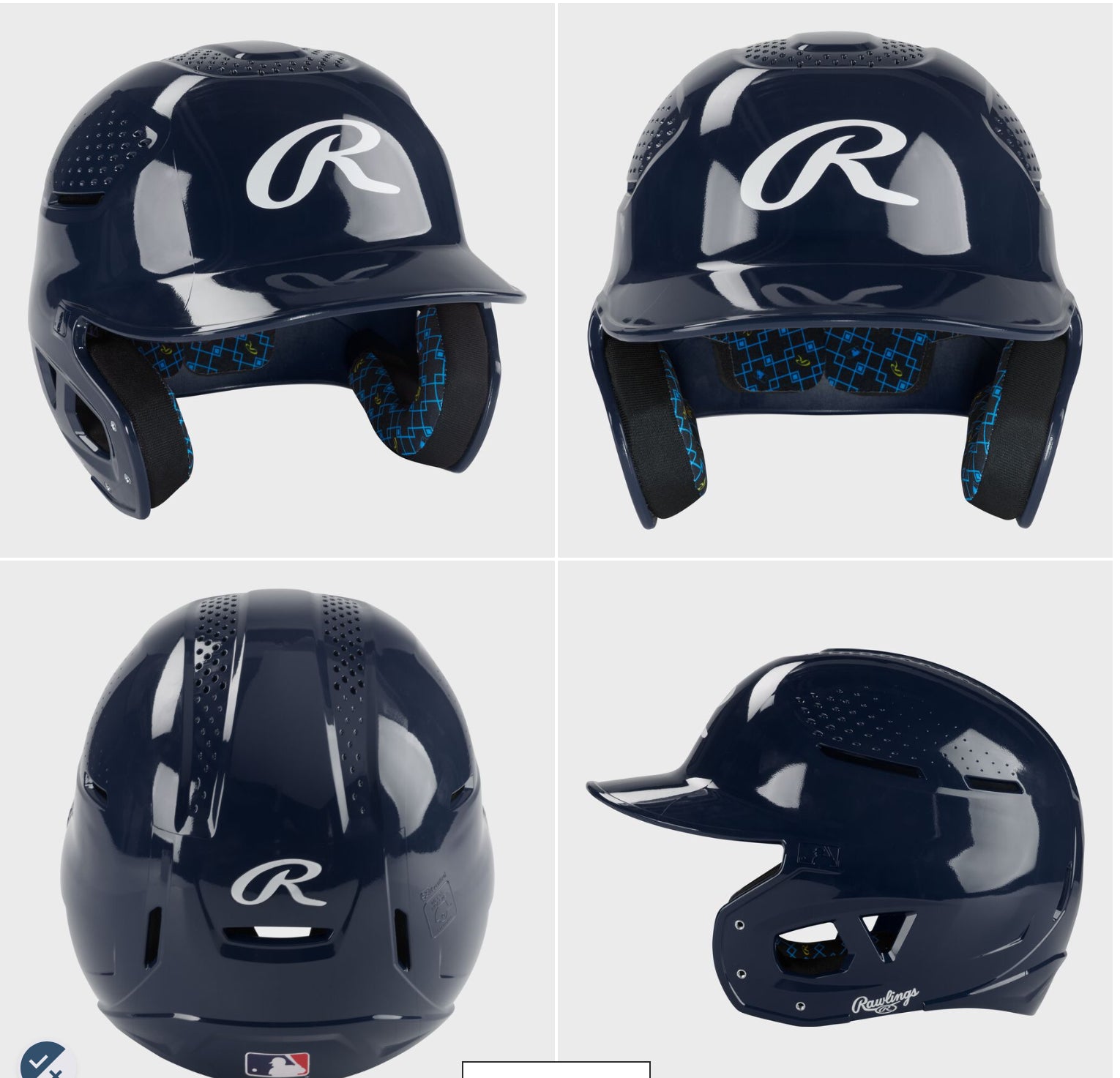 Rawlings RX2 Gloss Baseball Batting Helmet , Junior & Senior