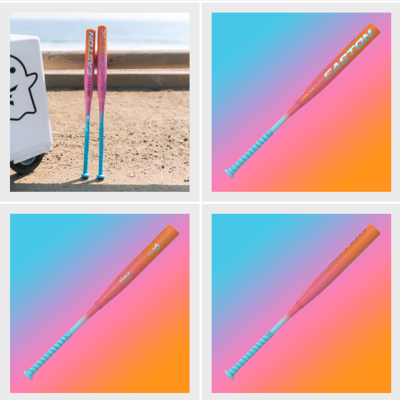 Easton Ghost OG Rainbow Sherbet  Fast-pitch Bat, -10 - AtlanticCoastSports