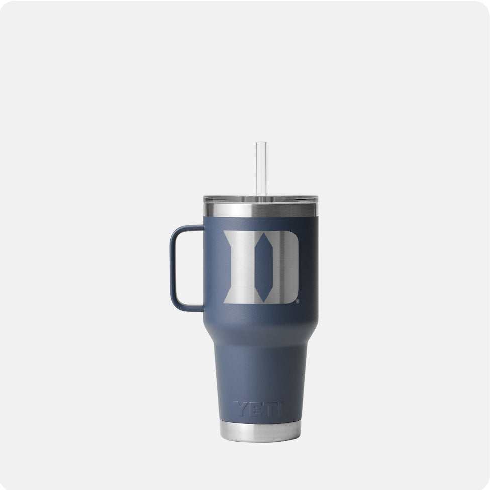 YETI Duke Blue Devils RAMBLER® 35oz Straw Mug