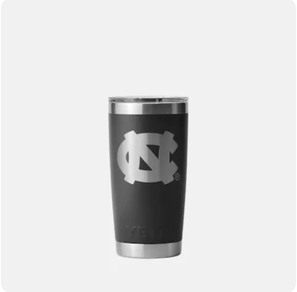 YETI LOGO UNC Tar Heels RAMBLER® 20oz Tumbler