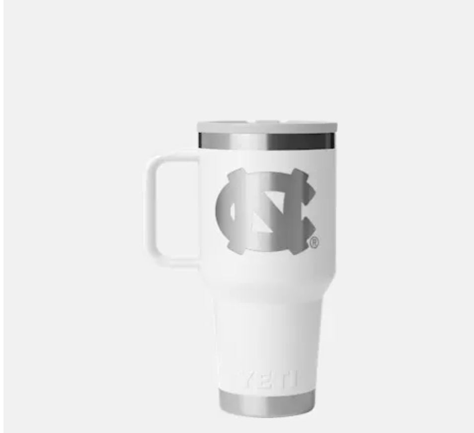 YETI LOGO UNC Tar Heels RAMBLER® 30oz Travel Straw Mug