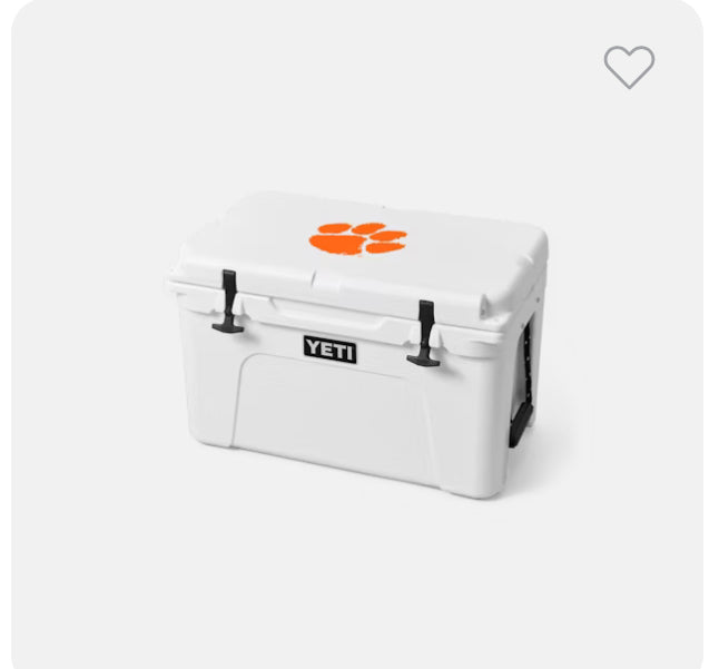 YETI Clemson LOGO Hard Coolers