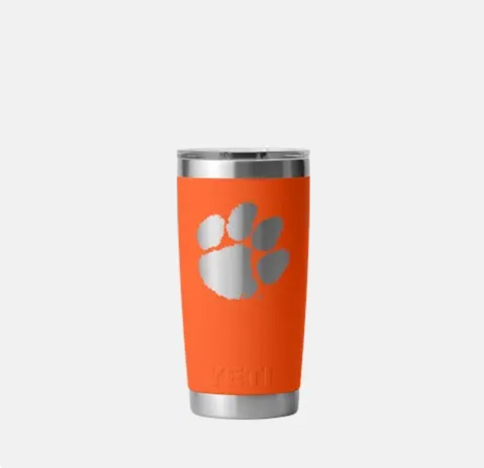 YETI Clemson LOGO RAMBLER® 20oz Tumbler
