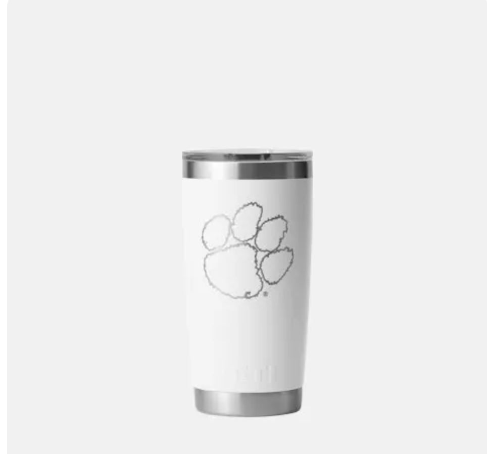 YETI Clemson LOGO RAMBLER® 20oz Tumbler