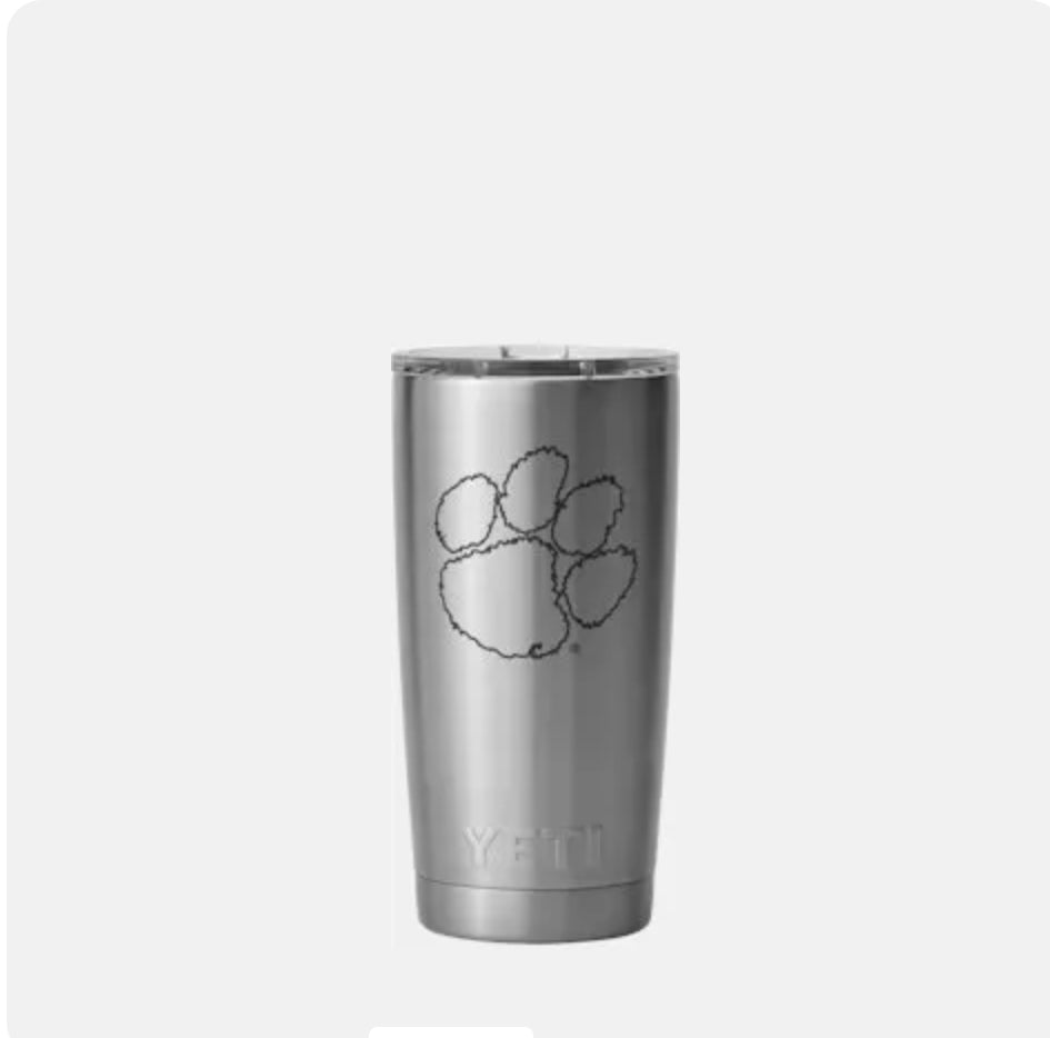 YETI Clemson LOGO RAMBLER® 20oz Tumbler