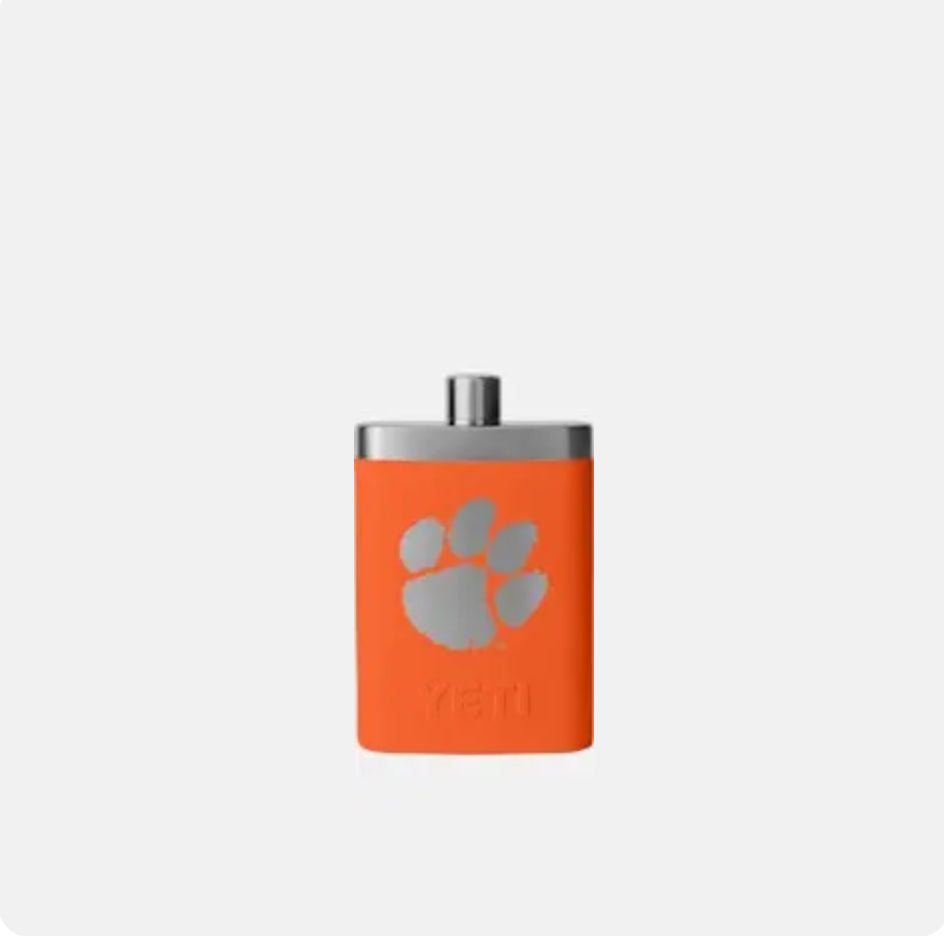 YETI Clemson LOGO Flask