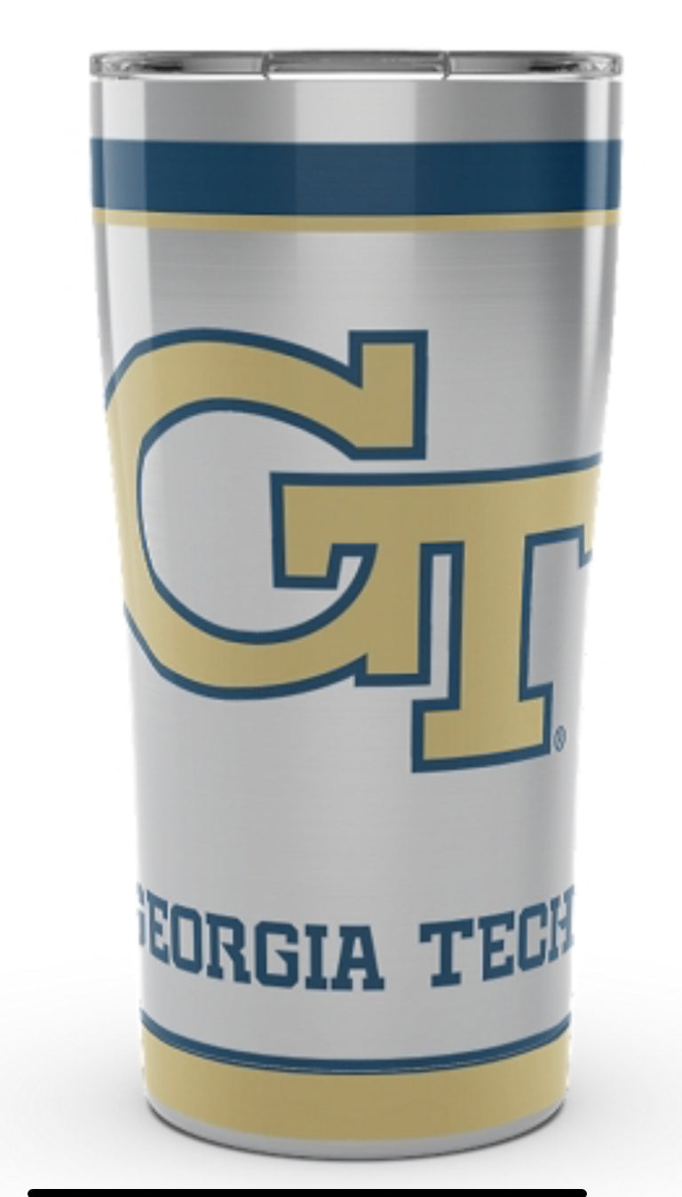 Georgia Tech Yellow Jacket s Tervis Stainless Steel With Hammer Lid - AtlanticCoastSports