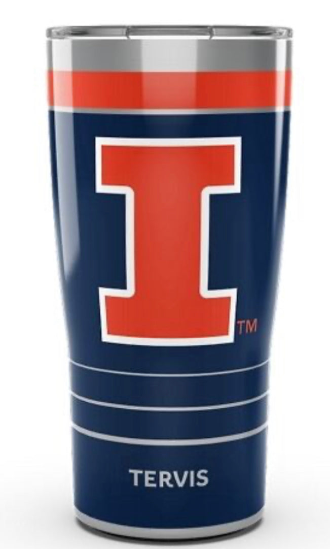 Illinois Fighting Illini Tervis Stainless Steel With Hammer Lid - AtlanticCoastSports